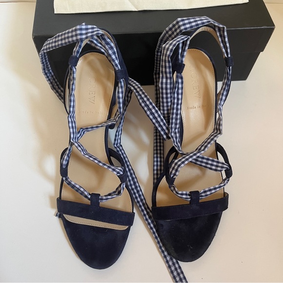 JCrew Stella gingham lace up sandal - Picture 6 of 6